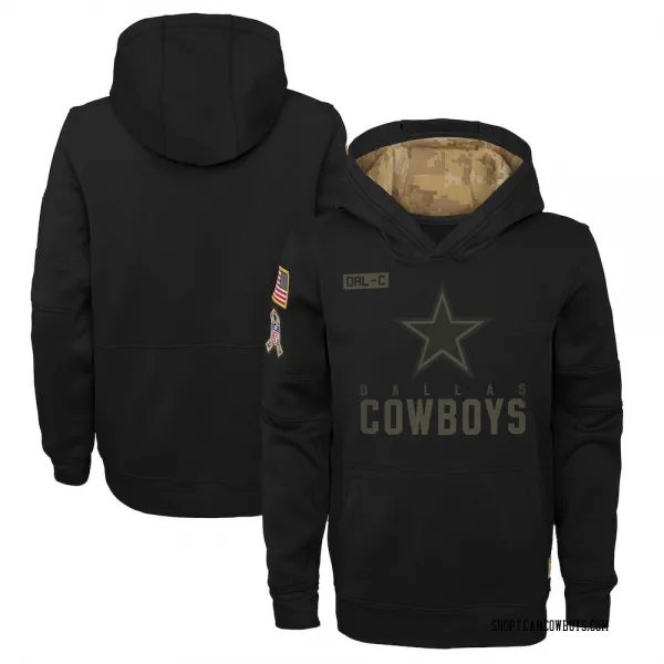 men's dallas cowboys anthracite salute to service player performance hoodie